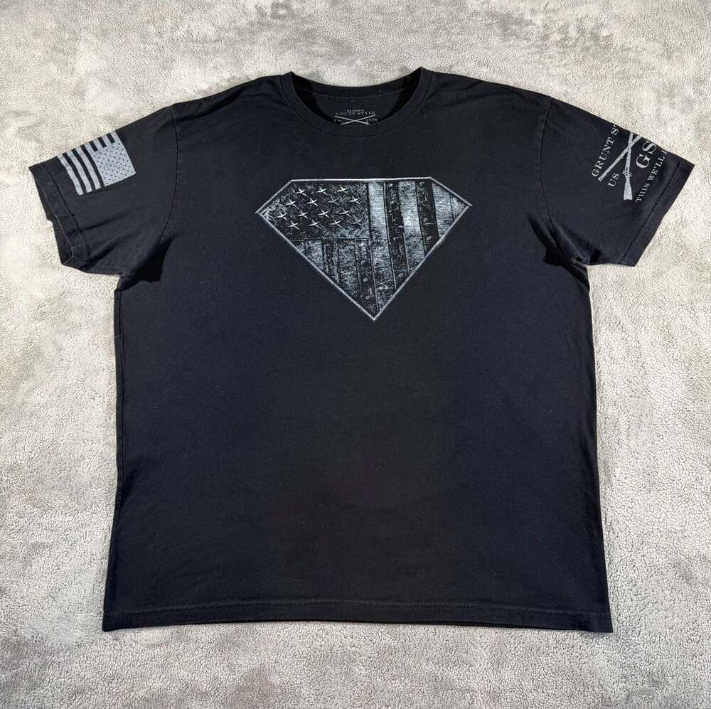 Grunt Style Super Steel Men's Graphic Tee Black X-Large